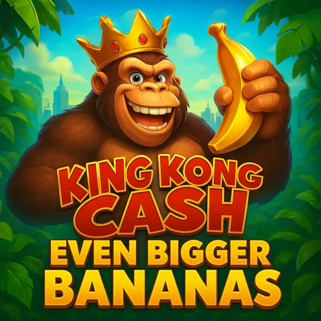 King Kong Cash Even Bigger Bananas 4 slot game screen glowing inside the Aurora Lodge