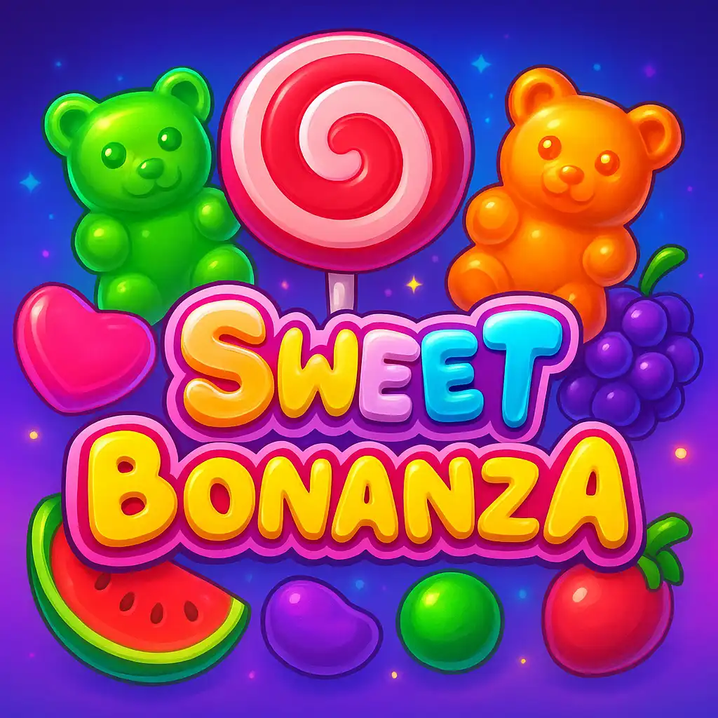 Sweet Bonanza slot game screen glowing inside the Aurora Lodge